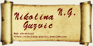 Nikolina Gužvić vizit kartica